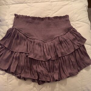 Mustard Seed Lavender Tiered Mini Skirt